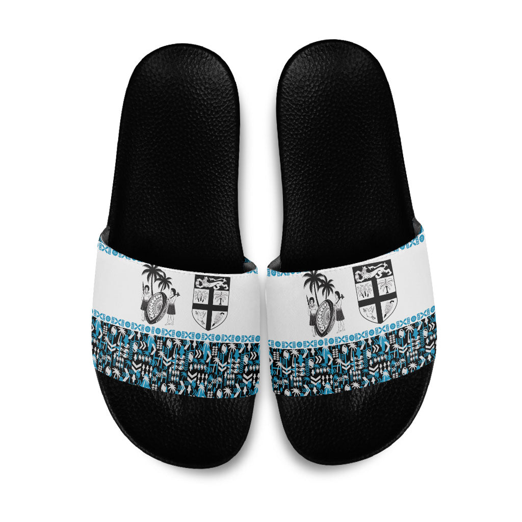 Fiji Bati Slide Sandals Bati Island Warrior Geometry