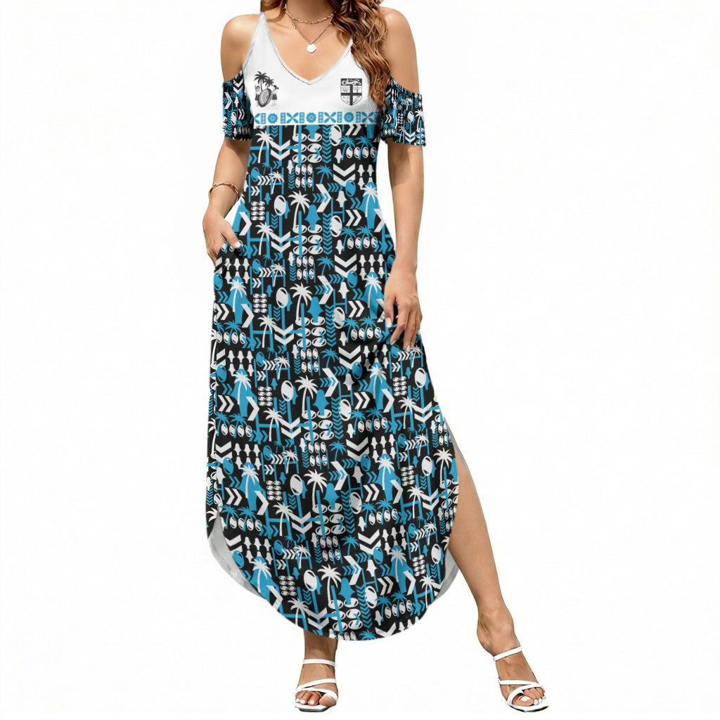 Fiji Bati Summer Maxi Dress Bati Island Warrior Geometry