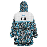 Fiji Bati Wearable Blanket Hoodie Bati Island Warrior Geometry LT9 - Polynesian Pride