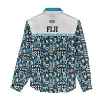 Fiji Bati Women Casual Shirt Bati Island Warrior Geometry LT9 - Polynesian Pride