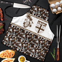Fiji Bati Apron Masi-inspired Tapa Pattern LT9 Brown - Polynesian Pride