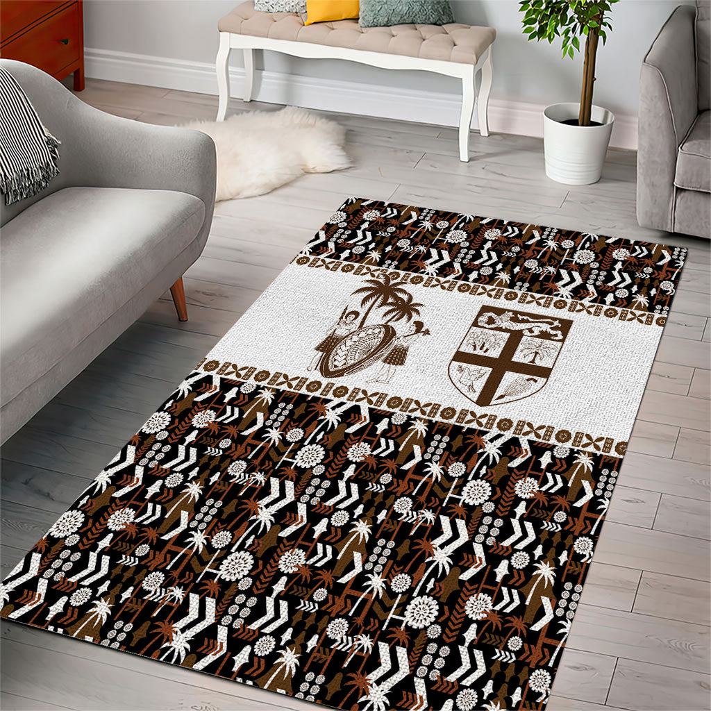 Fiji Bati Area Rug Masi-inspired Tapa Pattern