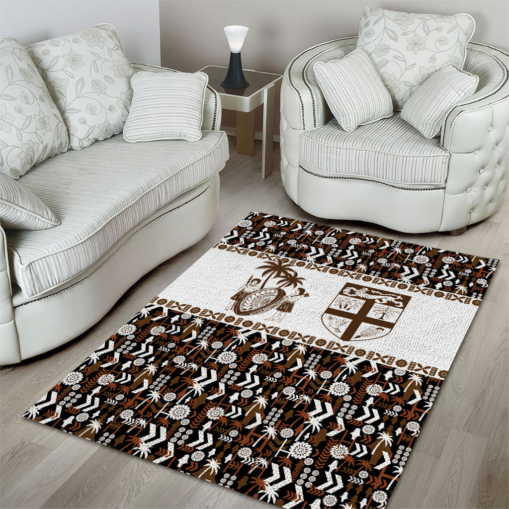 Fiji Bati Area Rug Masi-inspired Tapa Pattern