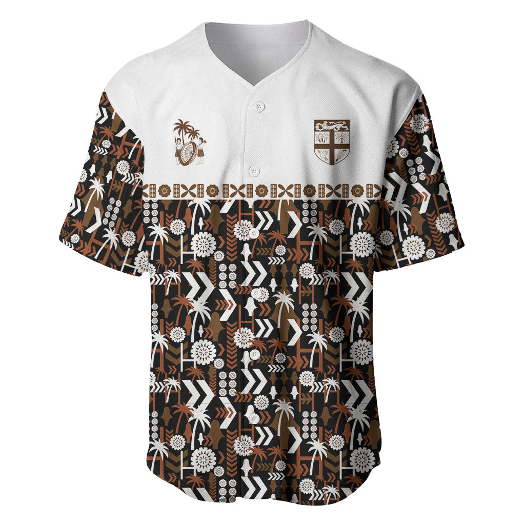 Fiji Bati Baseball Jersey Masi-inspired Tapa Pattern