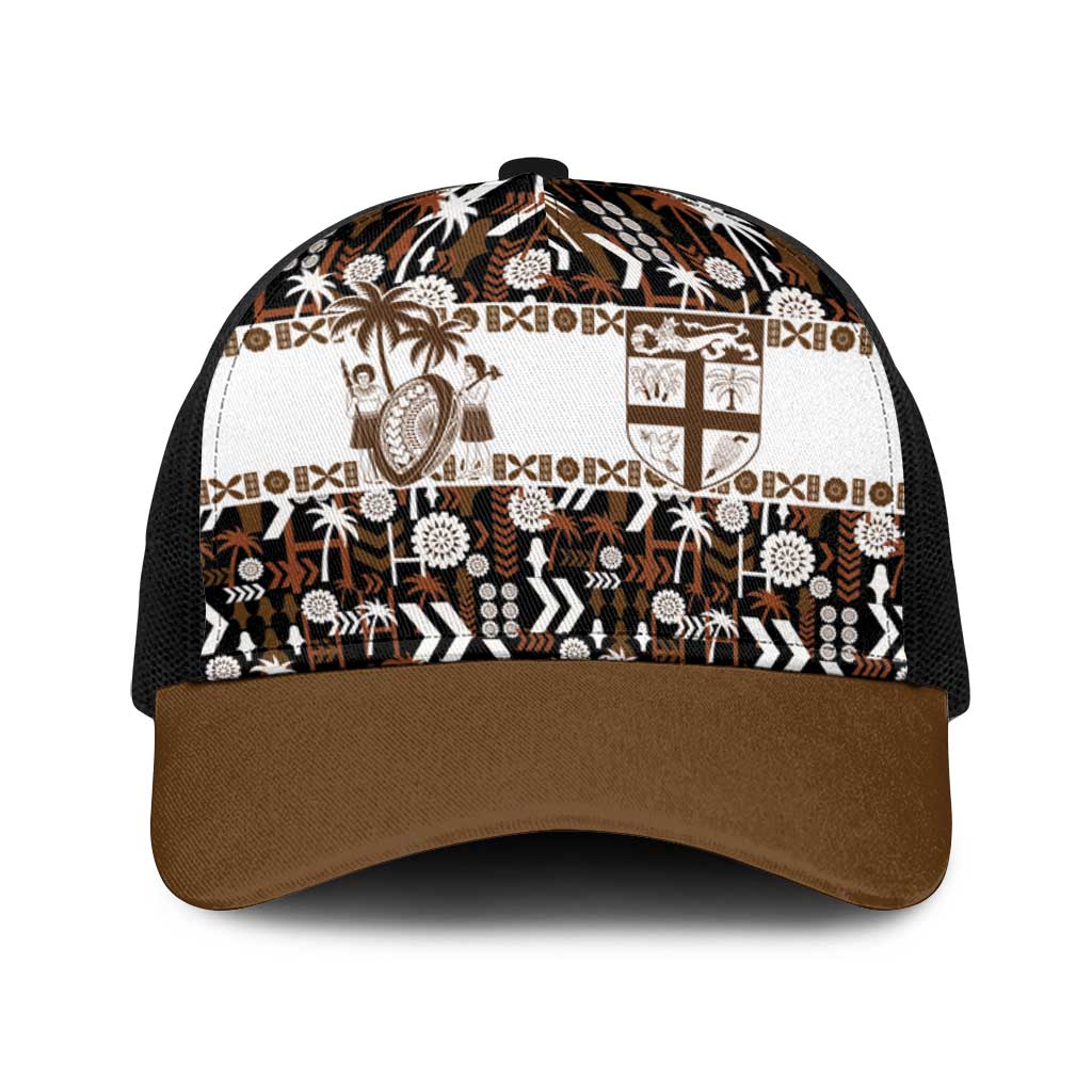 Fiji Bati Baseball Net Cap Masi-inspired Tapa Pattern