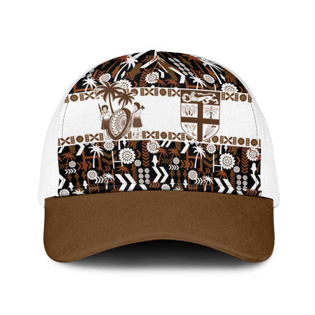 Fiji Bati Baseball Net Cap Masi-inspired Tapa Pattern