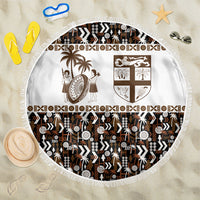 Fiji Bati Beach Blanket Masi-inspired Tapa Pattern LT9 One Size 150cm Brown - Polynesian Pride