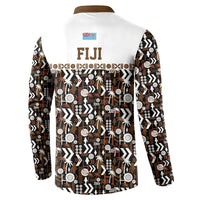 Fiji Bati Button Sweatshirt Masi-inspired Tapa Pattern