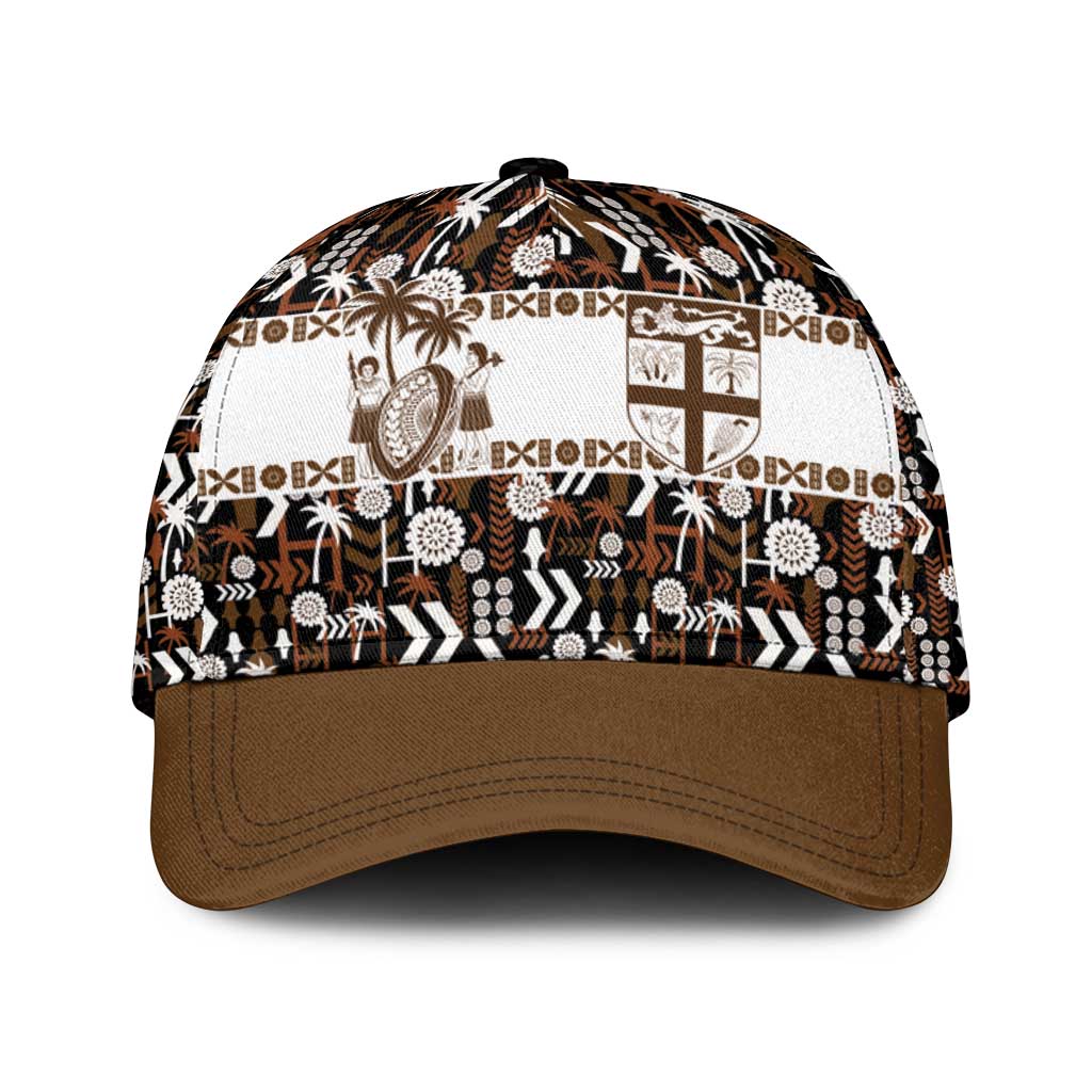 Fiji Bati Classic Cap Masi-inspired Tapa Pattern