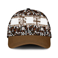 Fiji Bati Classic Cap Masi-inspired Tapa Pattern