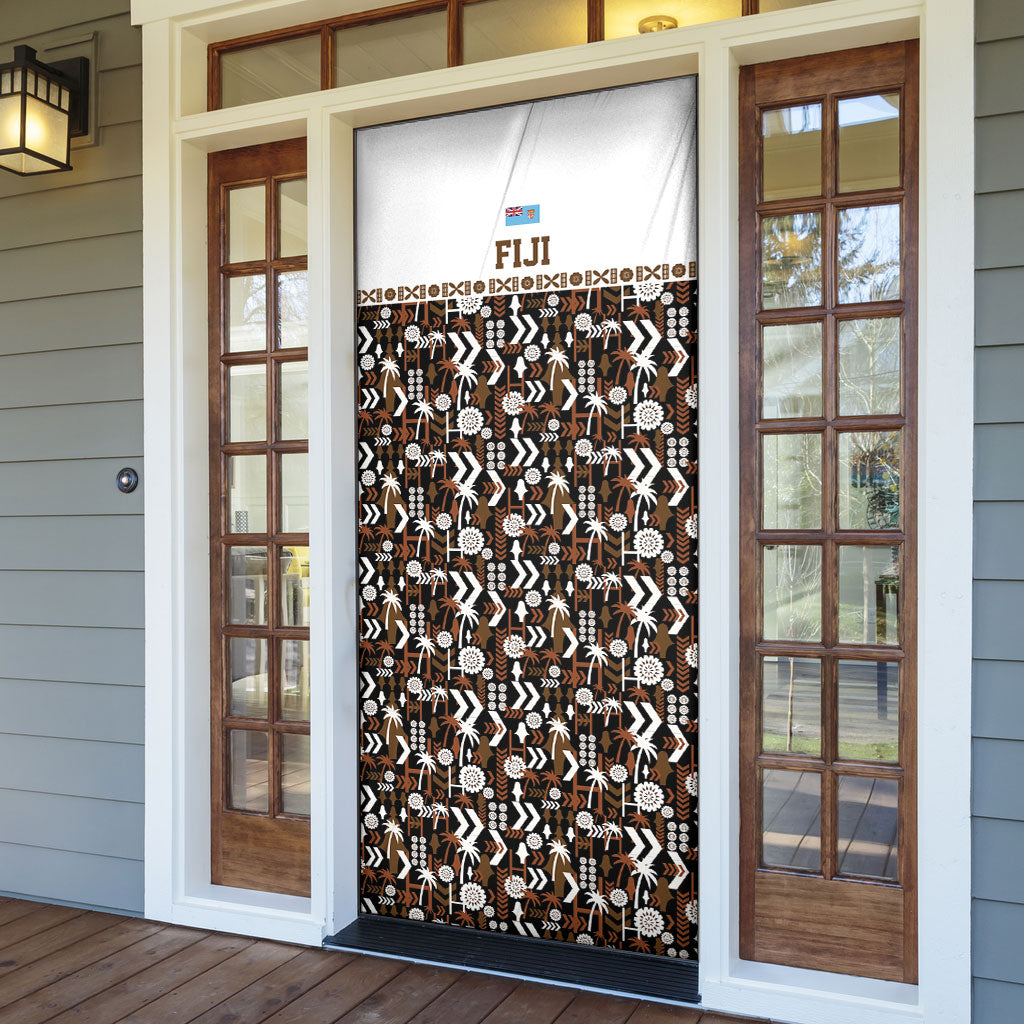 Fiji Bati Door Cover Masi-inspired Tapa Pattern