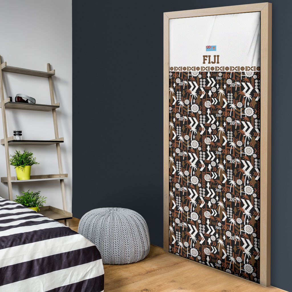Fiji Bati Door Cover Masi-inspired Tapa Pattern
