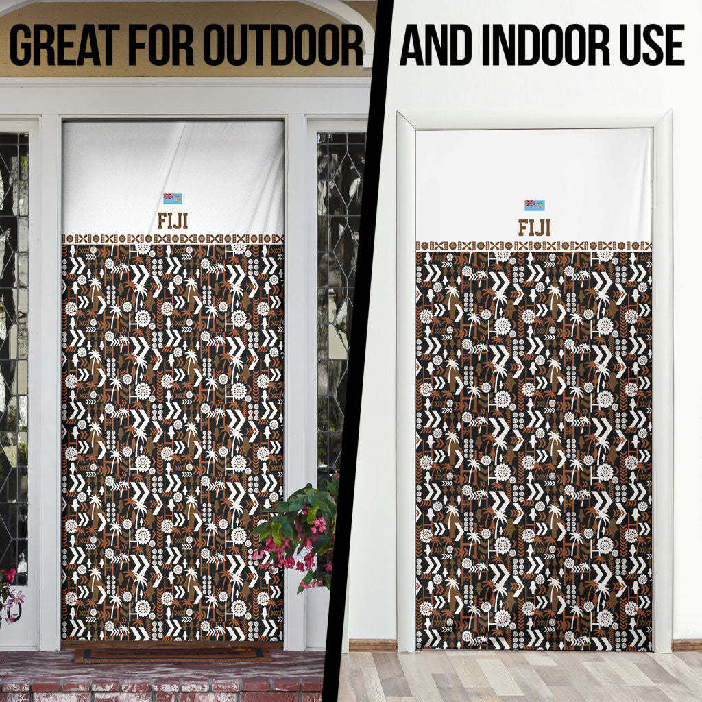 Fiji Bati Door Cover Masi-inspired Tapa Pattern