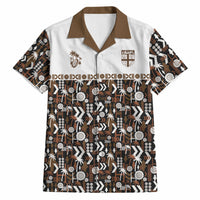 Fiji Bati Hawaiian Shirt Masi-inspired Tapa Pattern LT9 Brown - Polynesian Pride