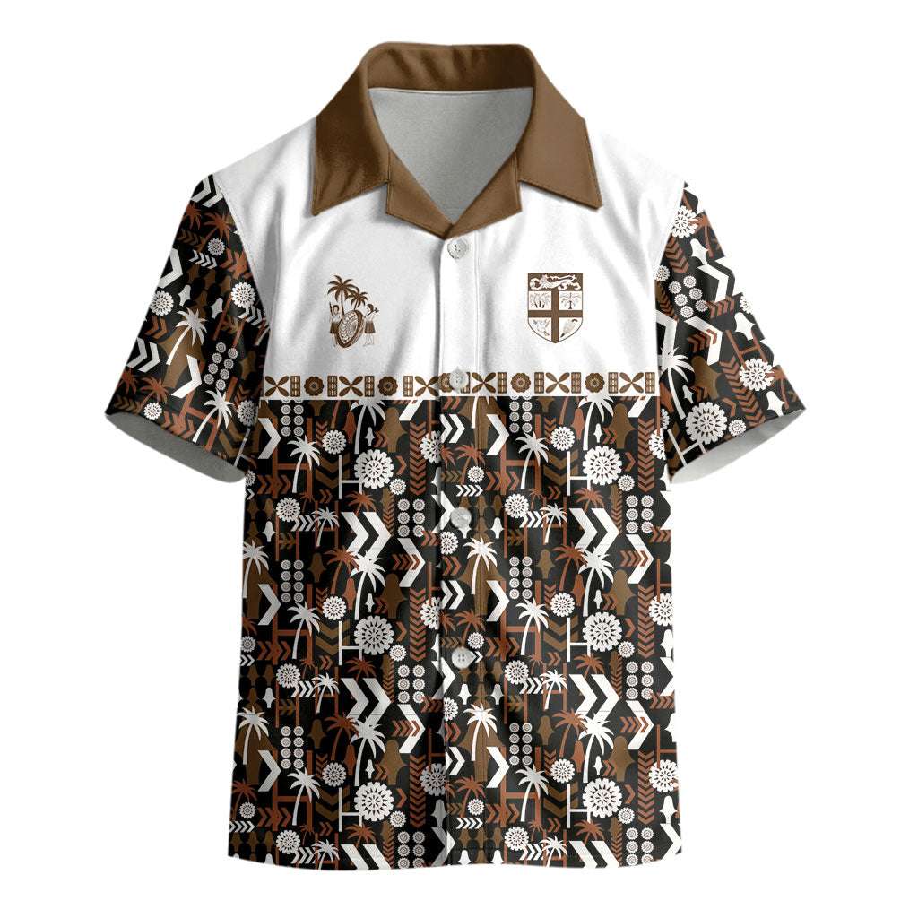 Fiji Bati Kid Hawaiian Shirt Masi-inspired Tapa Pattern LT9 - Polynesian Pride