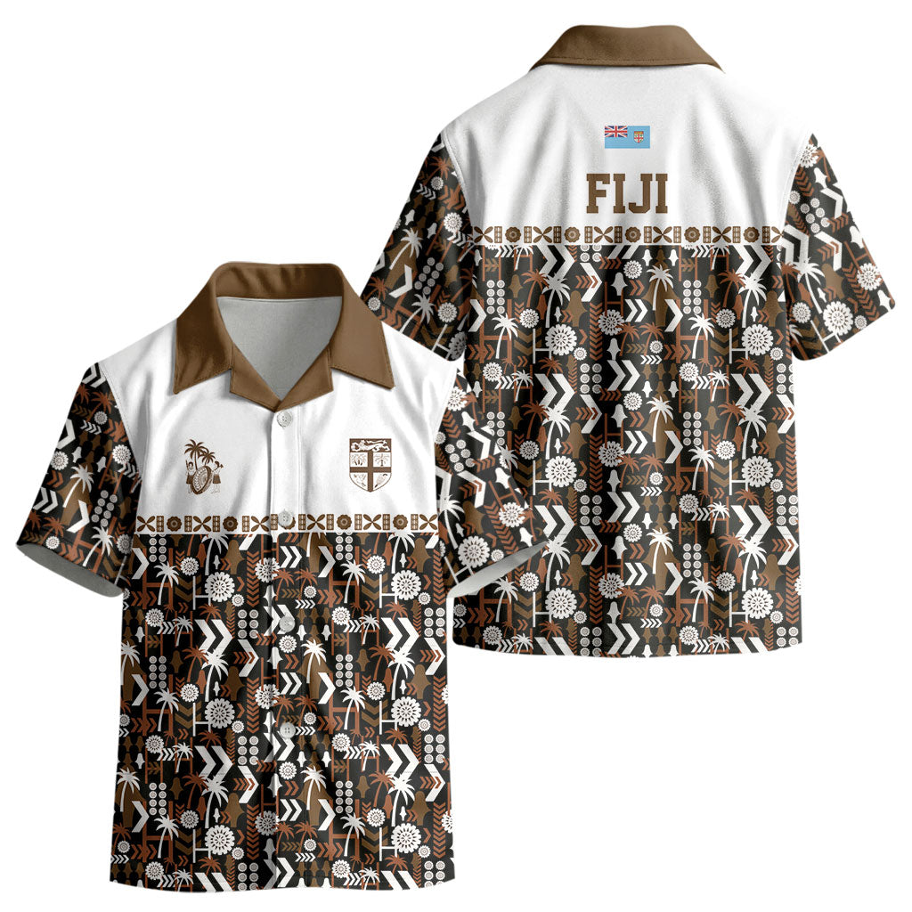 Fiji Bati Kid Hawaiian Shirt Masi-inspired Tapa Pattern LT9 - Polynesian Pride