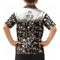 Fiji Bati Kid Hawaiian Shirt Masi-inspired Tapa Pattern LT9 - Polynesian Pride