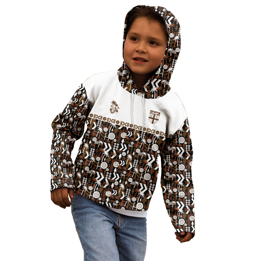 Fiji Bati Kid Hoodie Masi-inspired Tapa Pattern