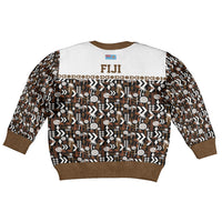 Fiji Bati Kid Ugly Christmas Sweater Masi-inspired Tapa Pattern LT9 - Polynesian Pride