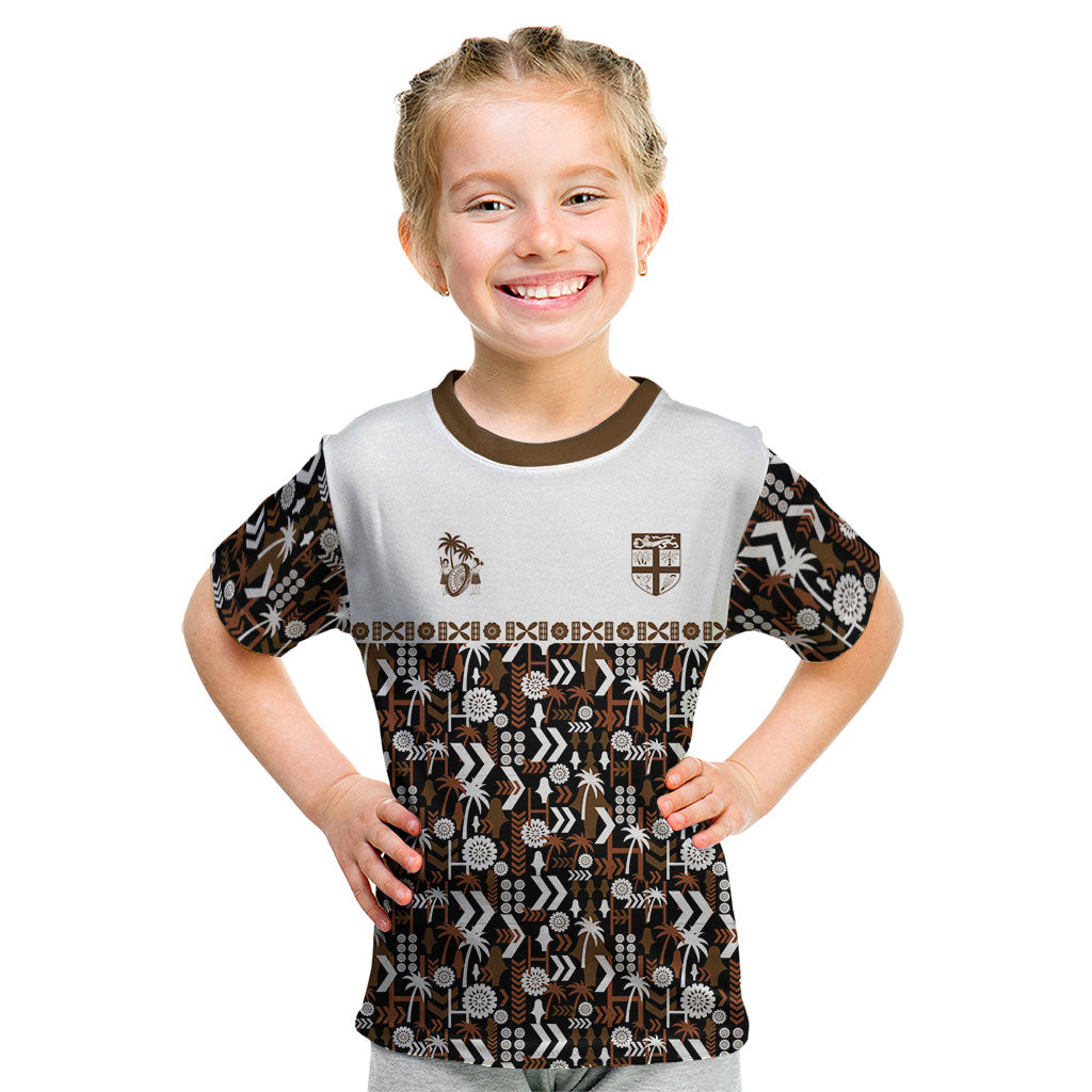 Fiji Bati Kid T Shirt Masi-inspired Tapa Pattern