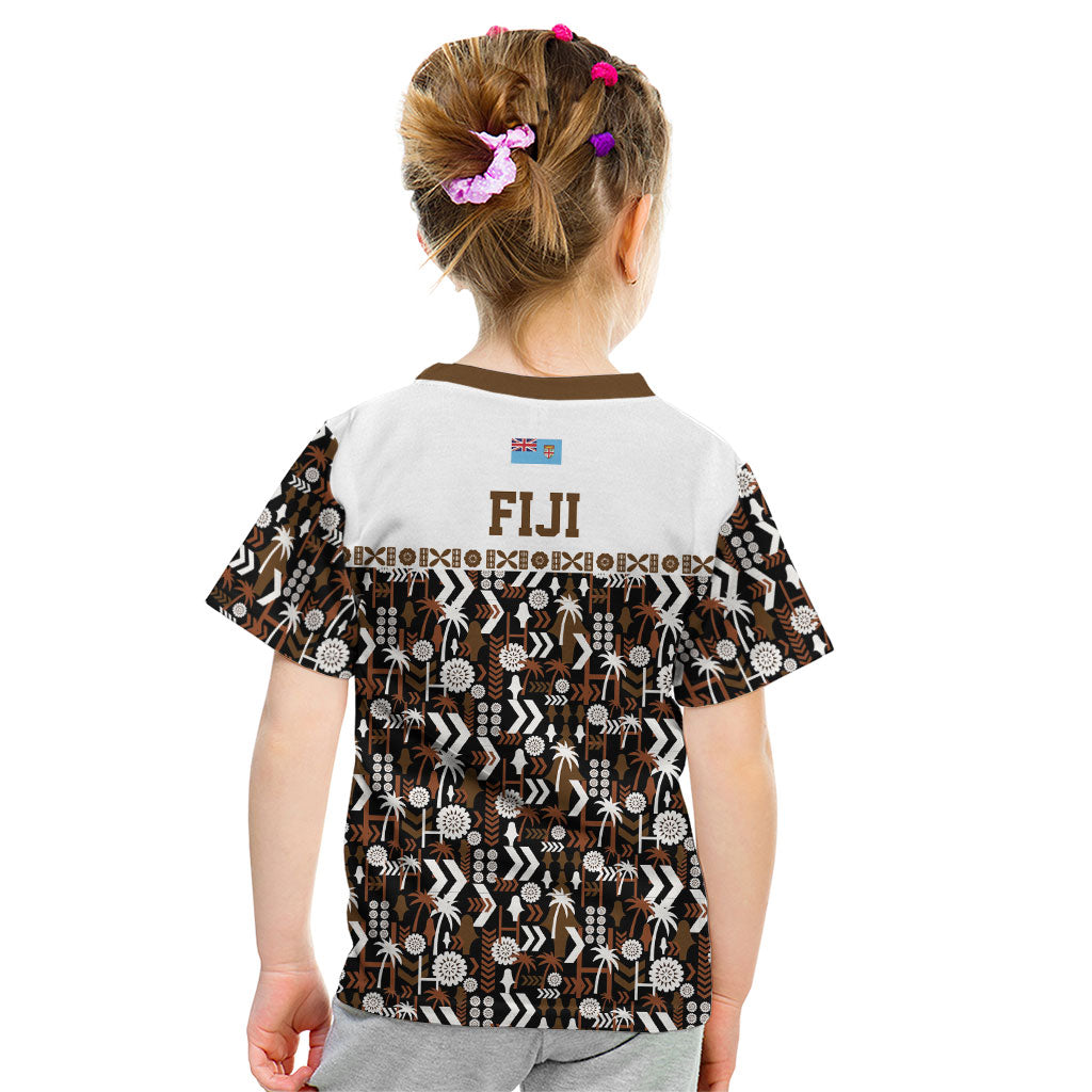 Fiji Bati Kid T Shirt Masi-inspired Tapa Pattern