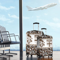 Fiji Bati Luggage Cover Masi-inspired Tapa Pattern
