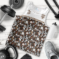 Fiji Bati Men Tank Top Masi-inspired Tapa Pattern