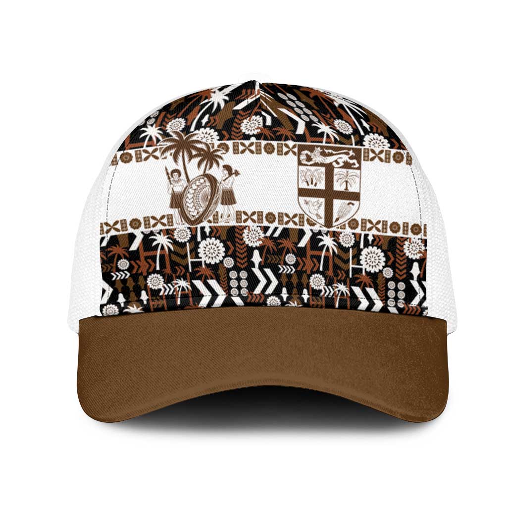 Fiji Bati Mesh Trucker Cap Masi-inspired Tapa Pattern