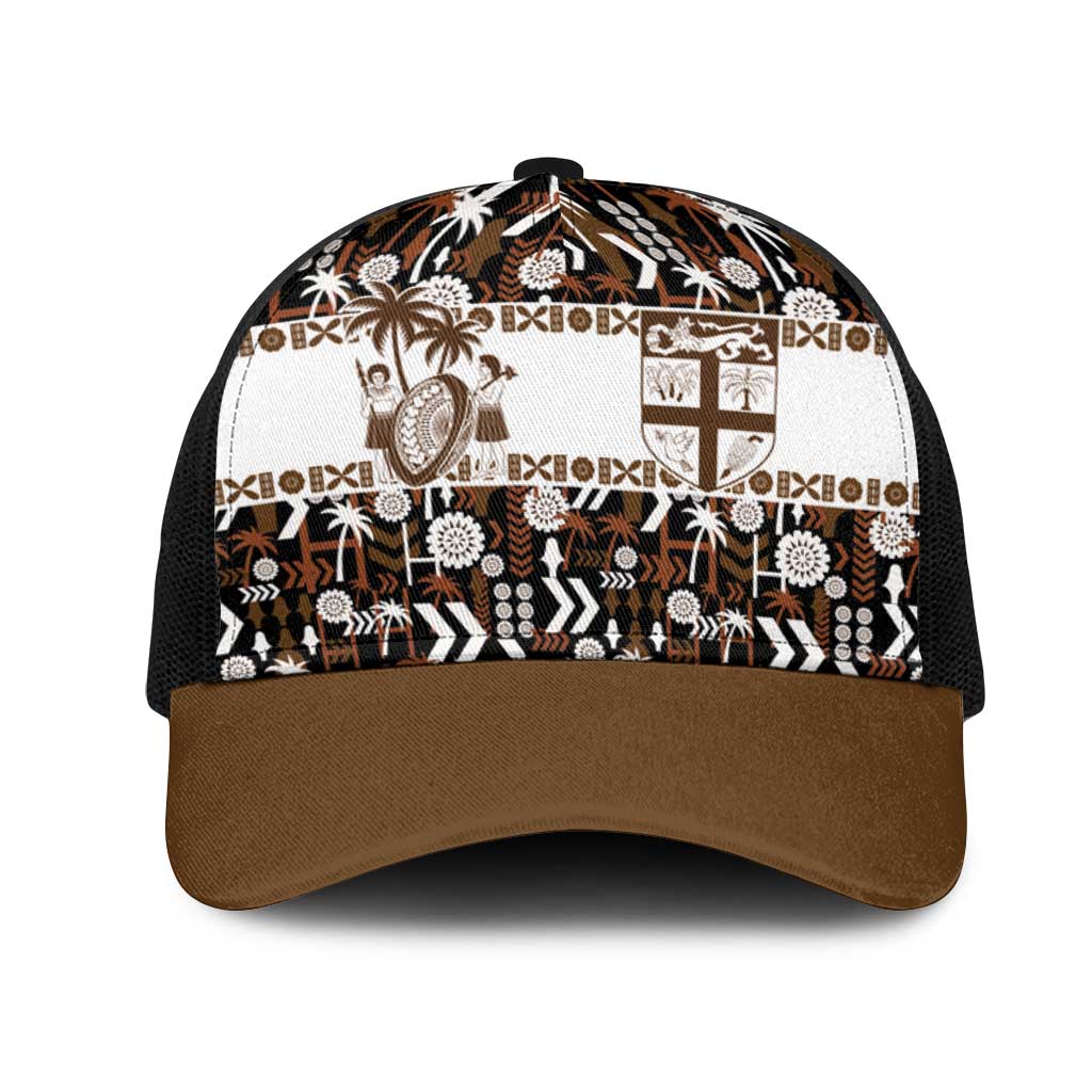Fiji Bati Mesh Trucker Cap Masi-inspired Tapa Pattern