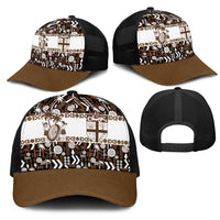 Fiji Bati Mesh Trucker Cap Masi-inspired Tapa Pattern