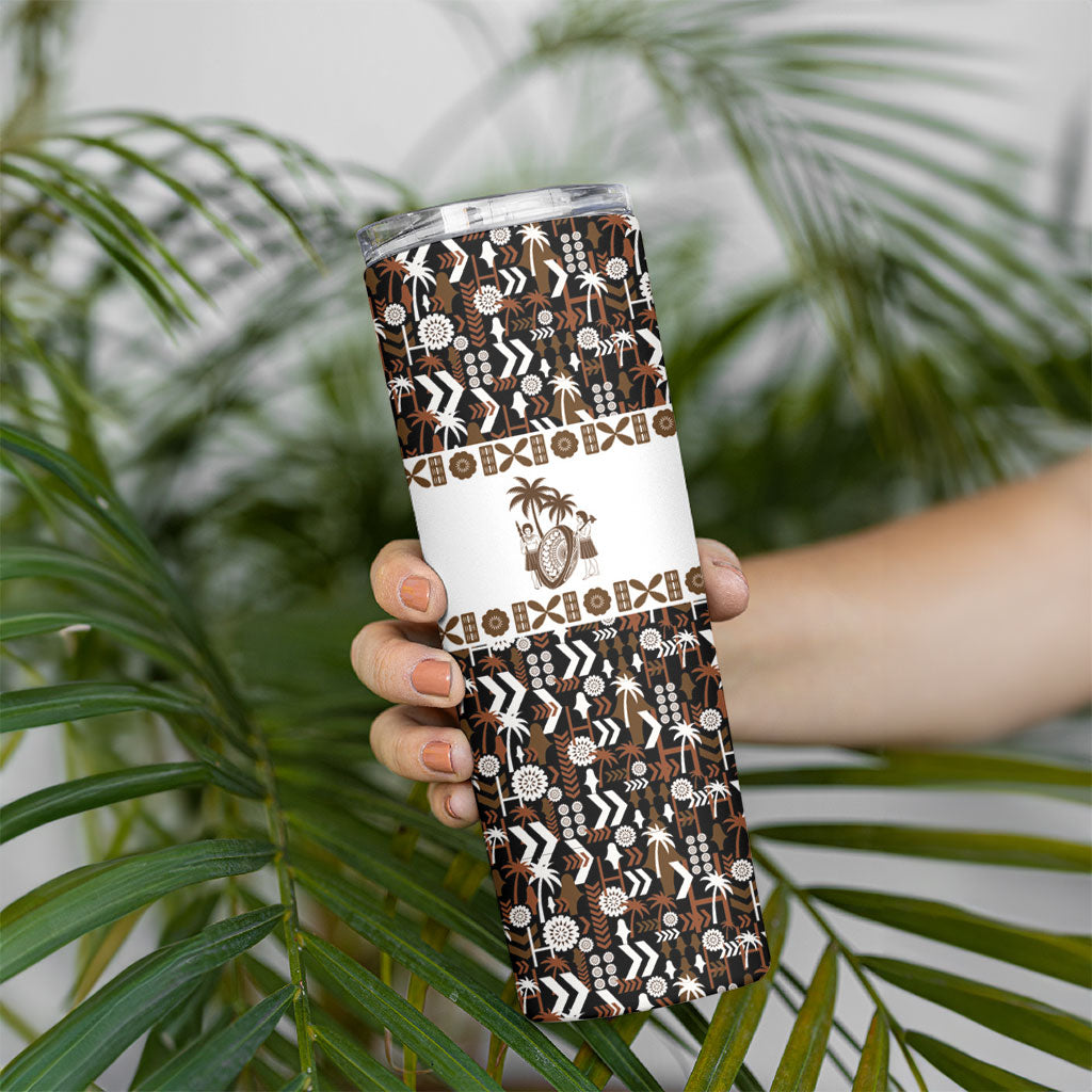 Fiji Bati Skinny Tumbler Masi-inspired Tapa Pattern