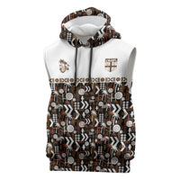 Fiji Bati Sleeveless Hoodie Masi-inspired Tapa Pattern