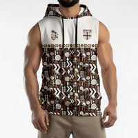 Fiji Bati Sleeveless Hoodie Masi-inspired Tapa Pattern