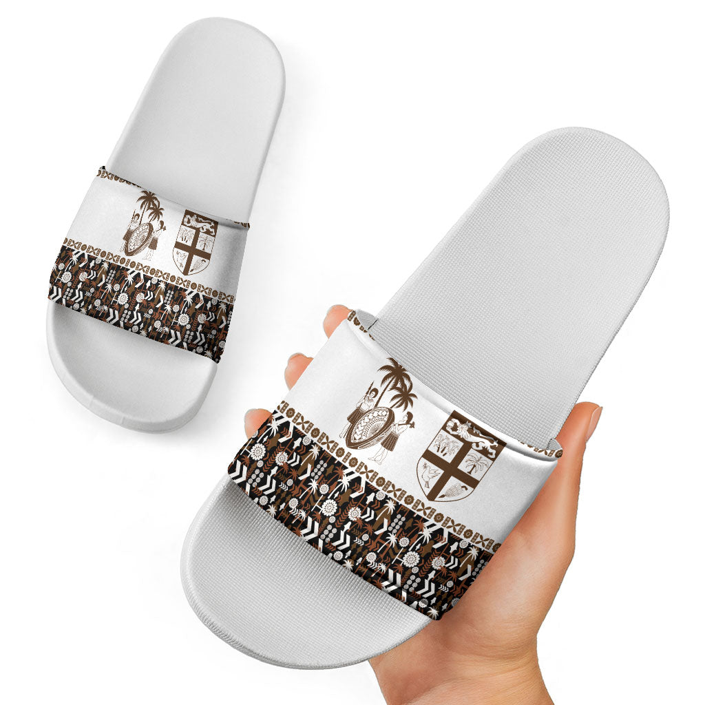 Fiji Bati Slide Sandals Masi-inspired Tapa Pattern LT9 - Polynesian Pride
