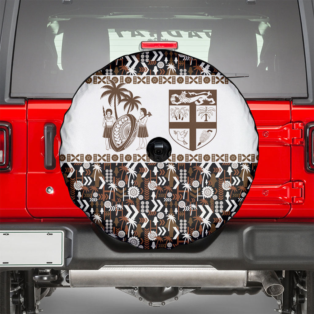 Fiji Bati Spare Tire Cover Masi-inspired Tapa Pattern LT9 - Polynesian Pride