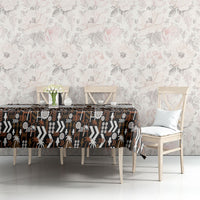 Fiji Bati Tablecloth Masi-inspired Tapa Pattern