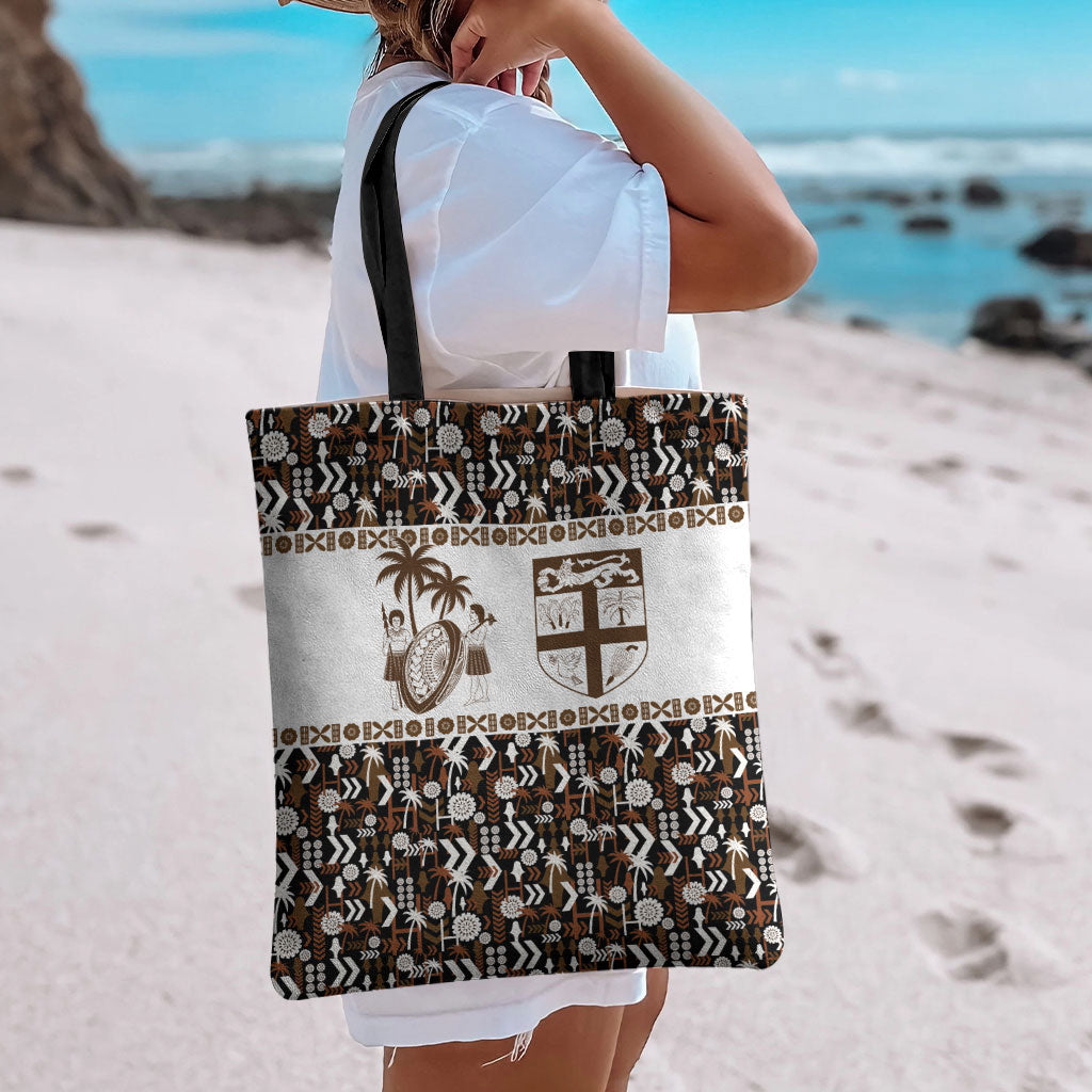 Fiji Bati Tote Bag Masi-inspired Tapa Pattern