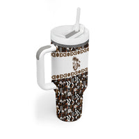 Fiji Bati Tumbler With Handle Masi-inspired Tapa Pattern LT9 - Polynesian Pride