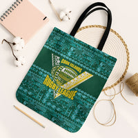 Cook Islands Island Floral Tote Bag Teal Traditional Kuki's Geometric Pattern LT9 Black Strap One Size Teal - Polynesian Pride