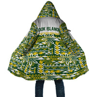 Cook Islands Island Floral Cloak Green Traditional Kuki's Geometric Pattern LT9 Unisex Green - Polynesian Pride