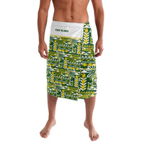Cook Islands Island Floral Lavalava Green Traditional Kuki's Geometric Pattern LT9 Green - Polynesian Pride