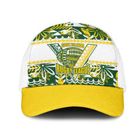 Cook Islands Island Floral Mesh Trucker Cap Green Traditional Kuki's Geometric Pattern LT9 One Size White Green - Polynesian Pride