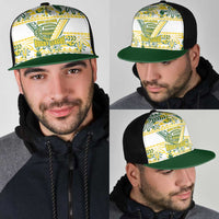 Cook Islands Island Floral Mesh Trucker Cap White Traditional Kuki's Geometric Pattern