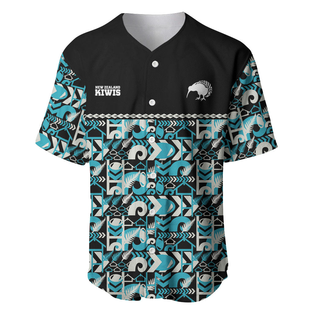 Aotearoa New Zealand Kiwis Tima Riki Motu Baseball Jersey LT9 Black - Polynesian Pride