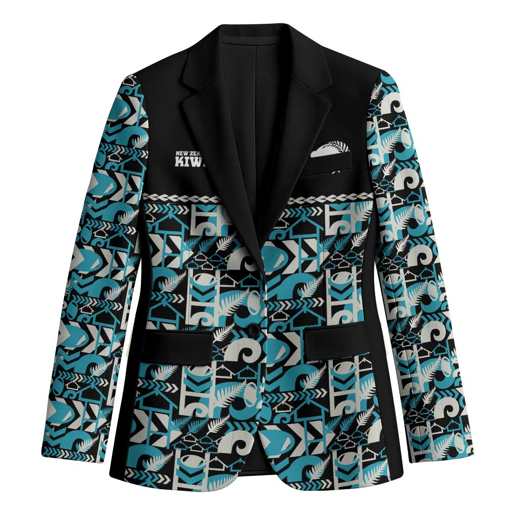 Aotearoa New Zealand Kiwis Tima Riki Motu Blazer LT9 Unisex Black - Polynesian Pride
