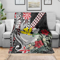Hawaii Monk Seal Santa Blanket Hibiscus Kakau Pattern Mele Kalikimaka LT9 - Polynesian Pride