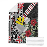 Hawaii Monk Seal Santa Blanket Hibiscus Kakau Pattern Mele Kalikimaka LT9 - Polynesian Pride