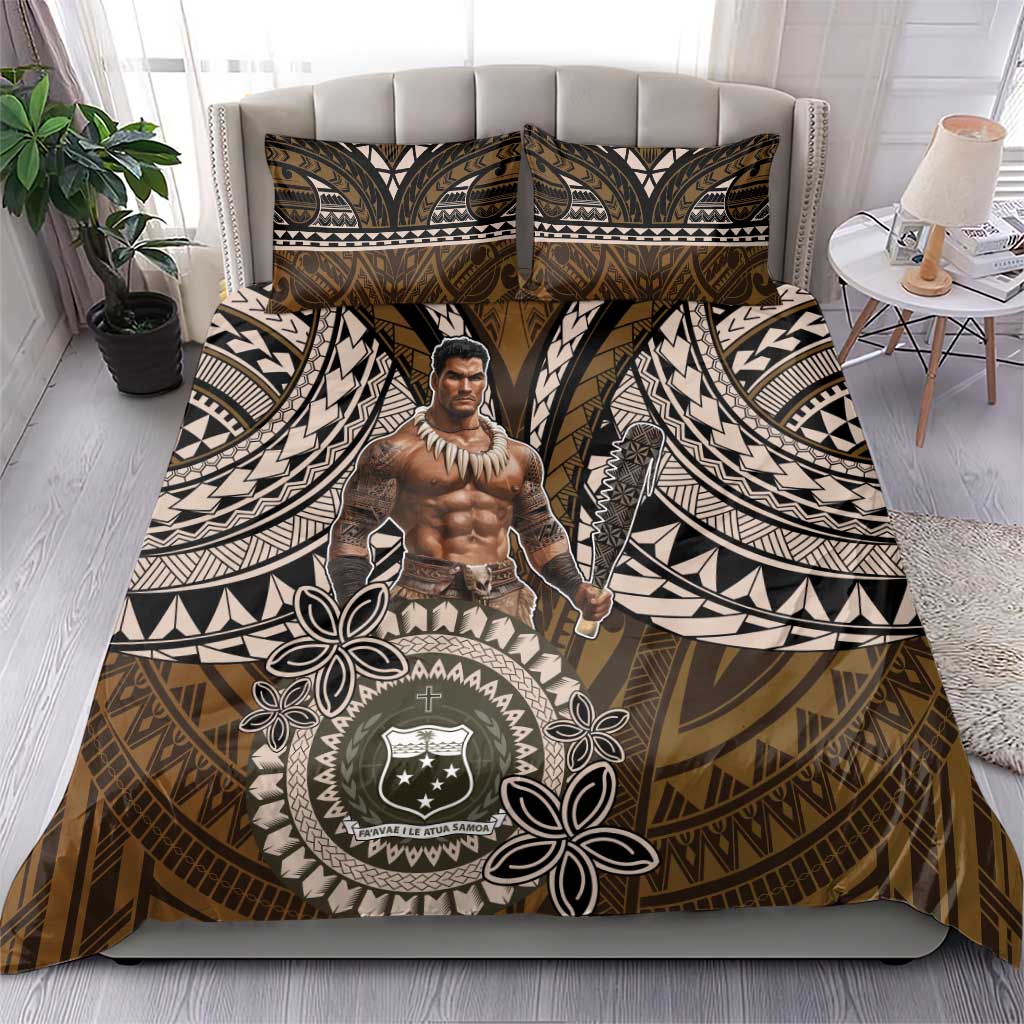 Samoa Warrior Bedding Set The Mighty Samoan Warrior Spirit LT9 - Polynesian Pride