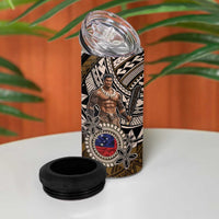 Samoa Warrior 4 in 1 Can Cooler Tumbler The Mighty Samoan Warrior Spirit LT9 - Polynesian Pride