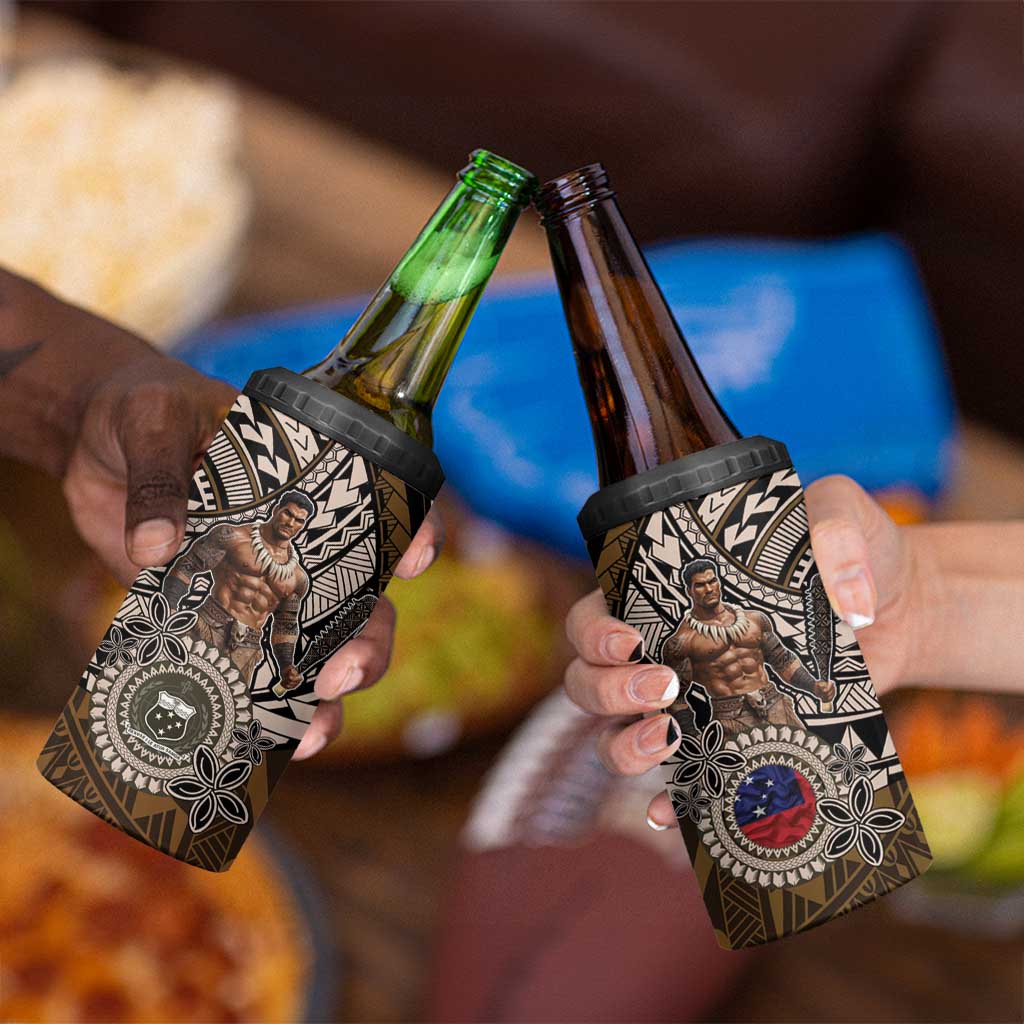 Samoa Warrior 4 in 1 Can Cooler Tumbler The Mighty Samoan Warrior Spirit LT9 - Polynesian Pride